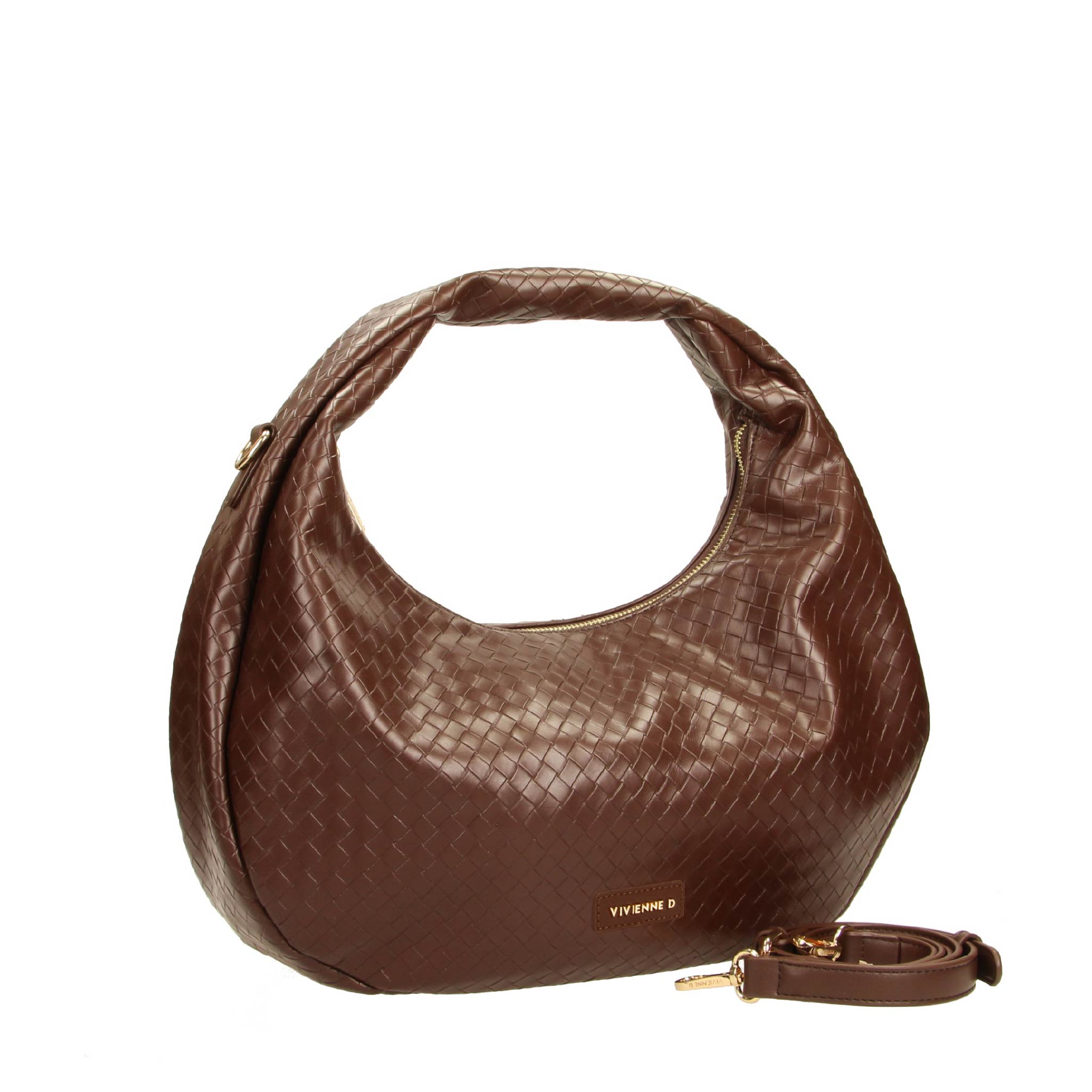 BORSA JULIA BEIGE TWIST MARRONE