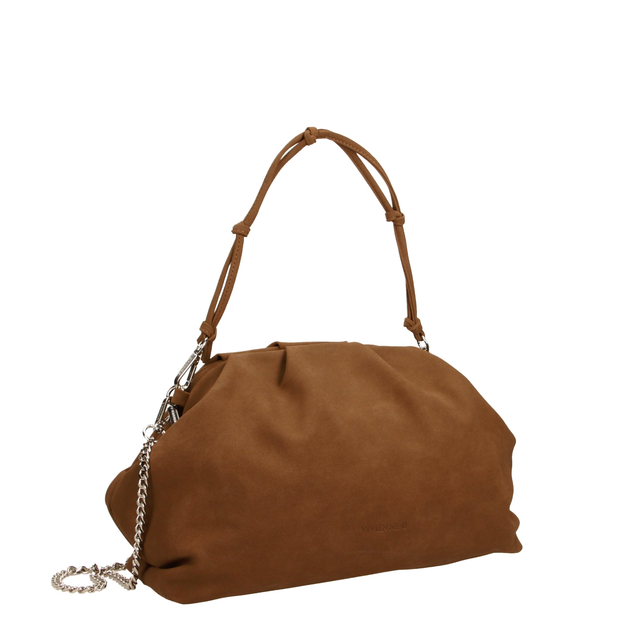 MAXI POCHETTE ZOE WOOD MARRONE