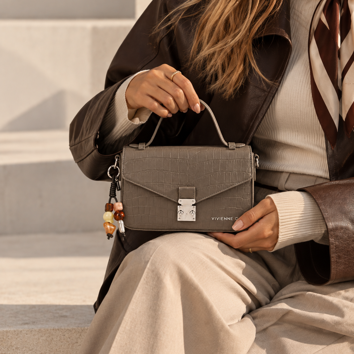 MINI CARTELLA CHARLIE ESSENTIAL GRIGIO