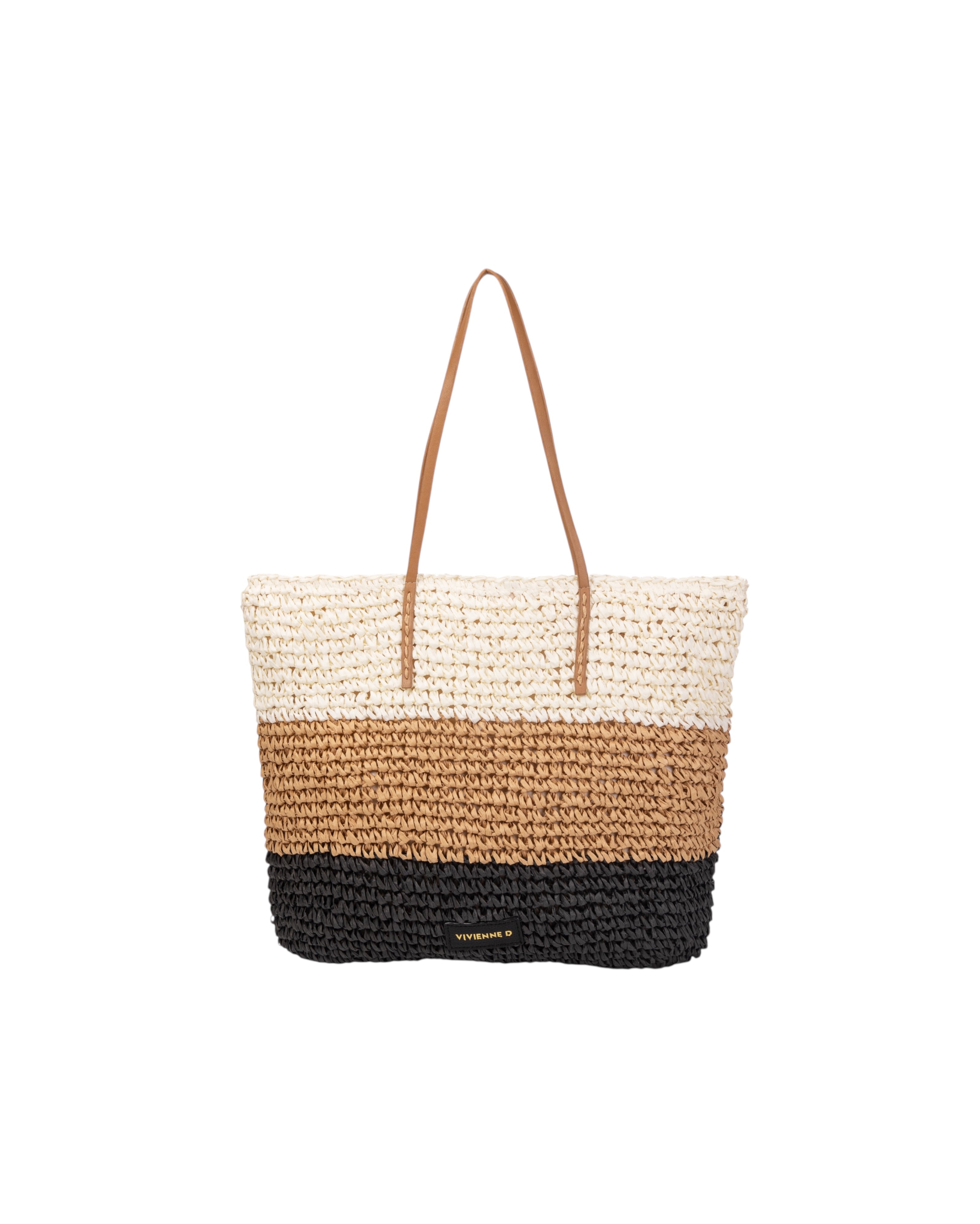 SHOPPER RAFIA TRICOLOR