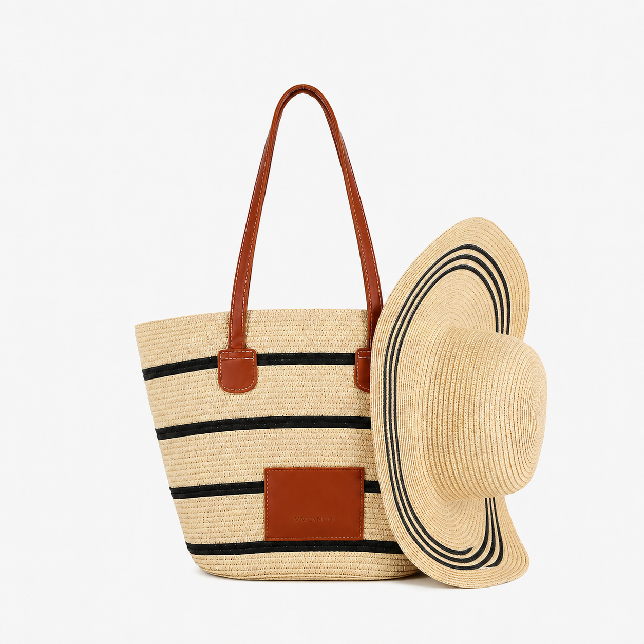 SHOPPER E CAPPELLO RAFIA