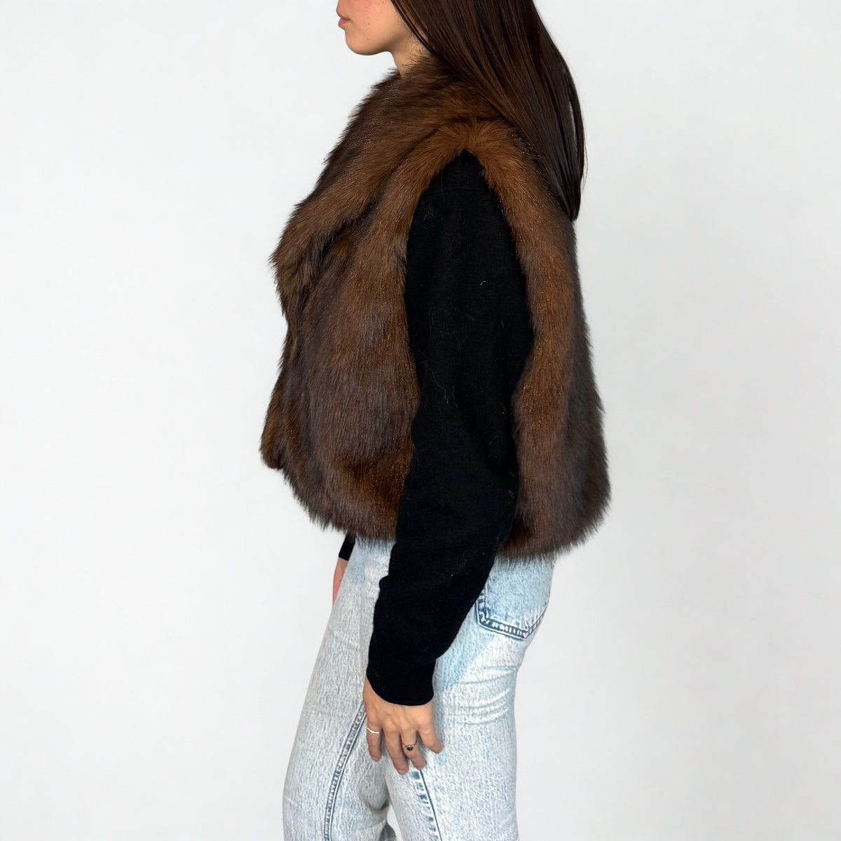 GILET ECOPELLICCIA VIVIENNE D MARRONE