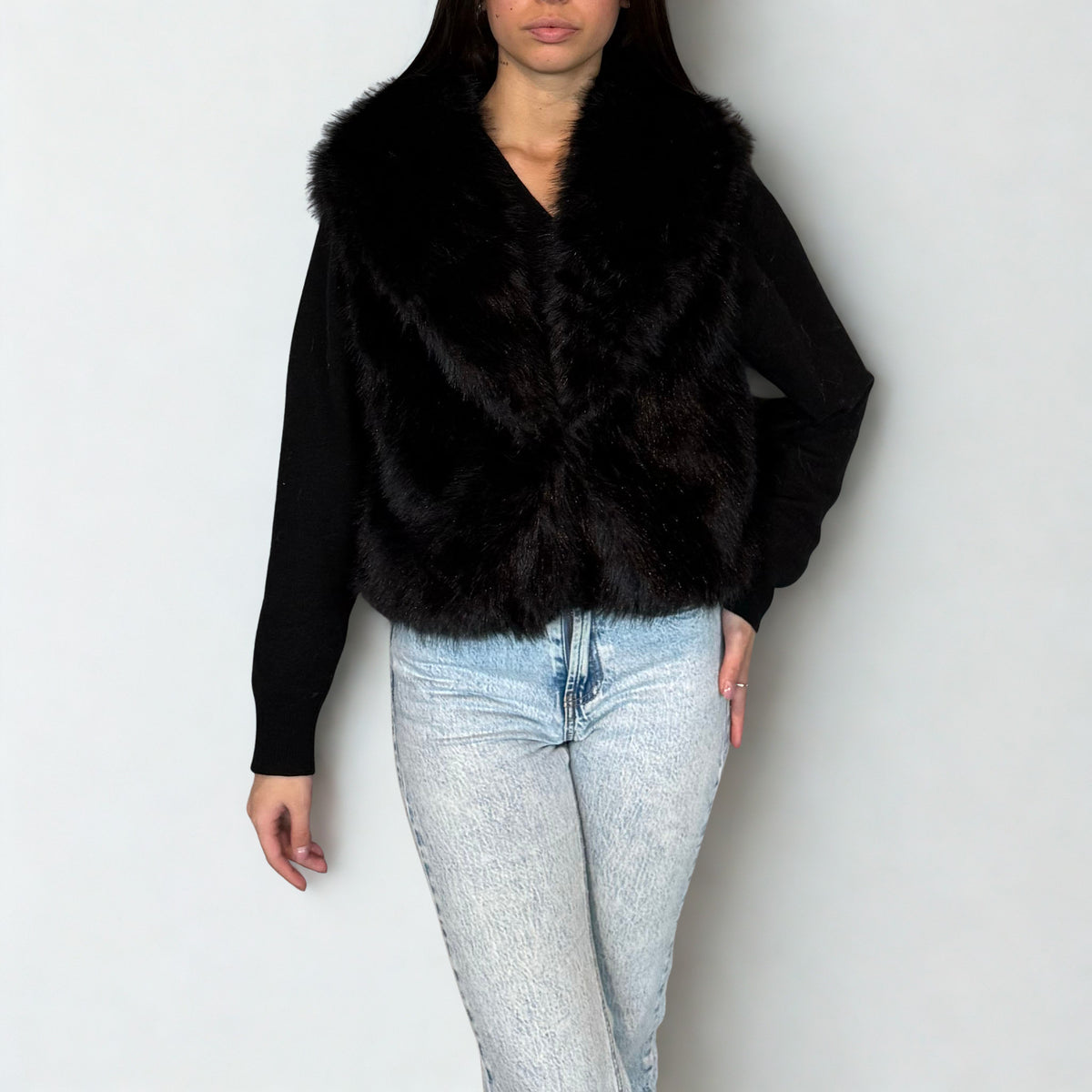 GILET ECOPELLICCIA VIVIENNE D NERO