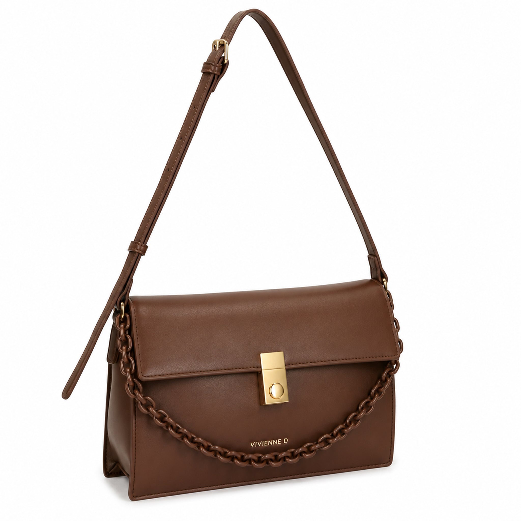 BORSA A SPALLA CHARLOTTE POP MARRONE