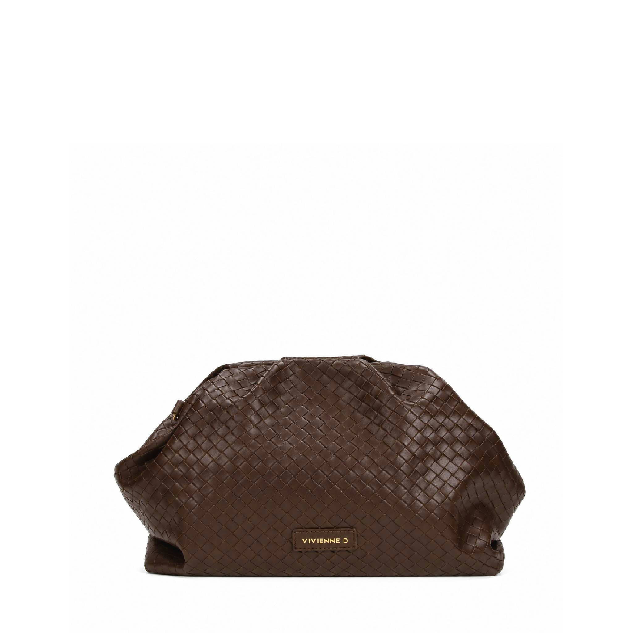 MAXI POCHETTE ZOE TWIST MARRONE