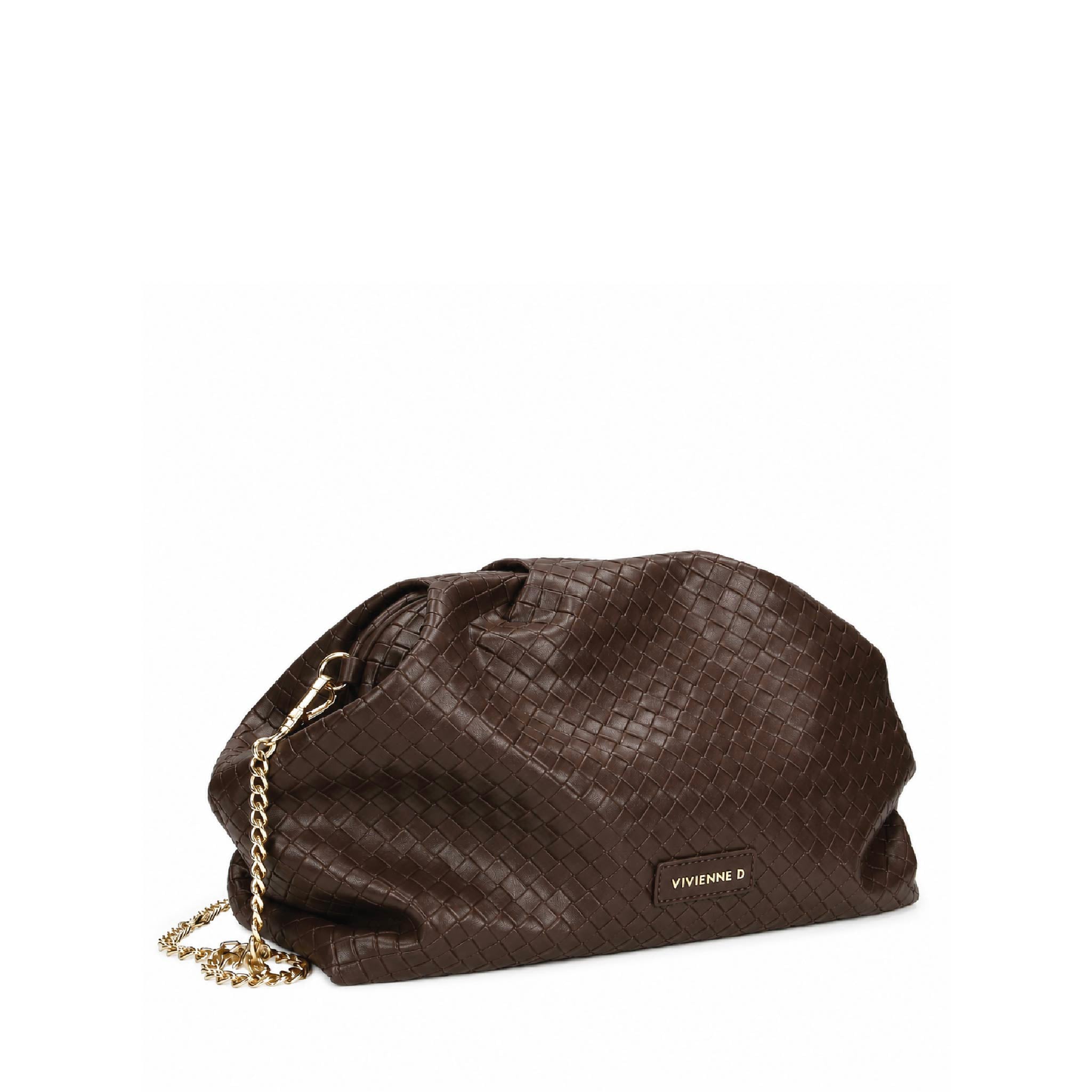 MAXI POCHETTE ZOE TWIST MARRONE
