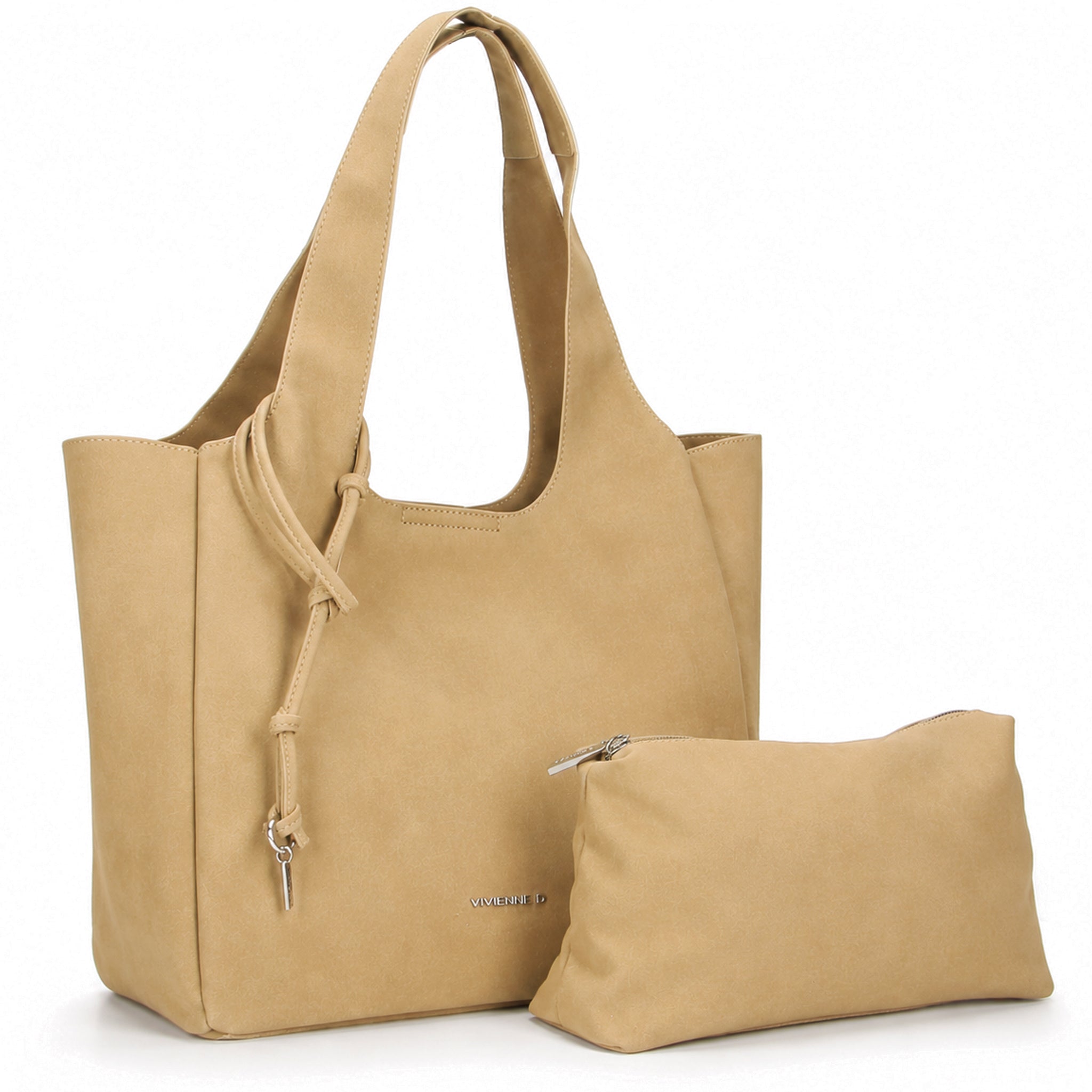 SHOPPER CASSIE WOOD BEIGE