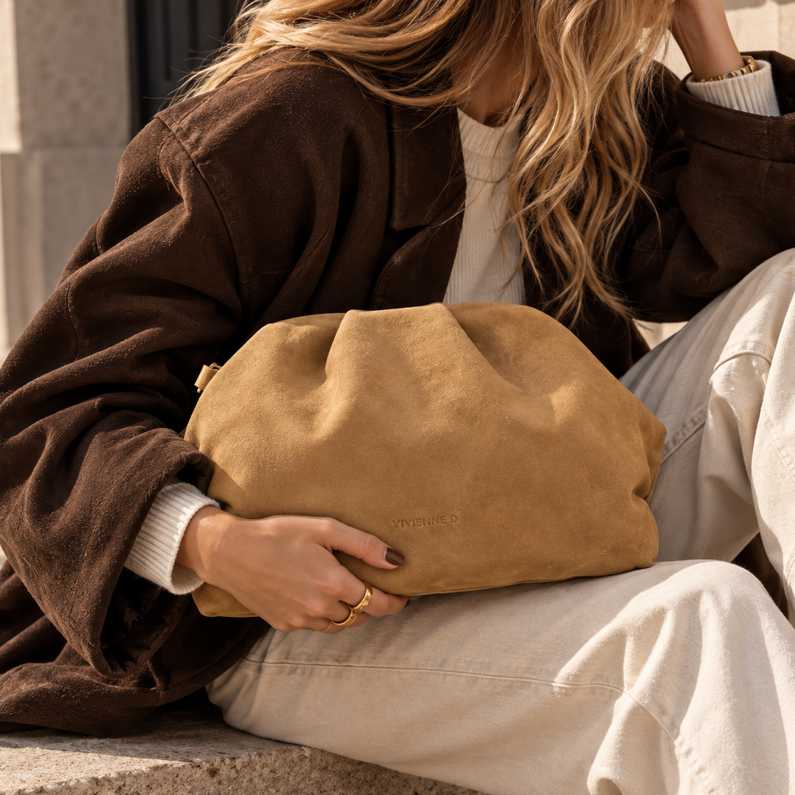 MAXI POCHETTE ZOE WOOD BEIGE