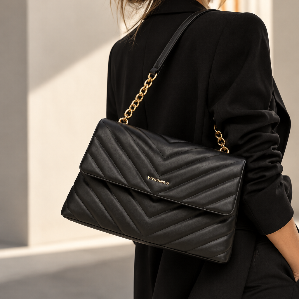 BORSA A SPALLA EMILY M SOFT NERO